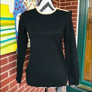 Lauren Ralph Lauren Black With Gold Trim Sweater